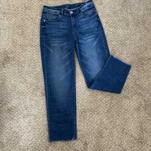 J Jill straight leg frayed edge jeans size 6